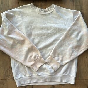 White and pink pullover sweater